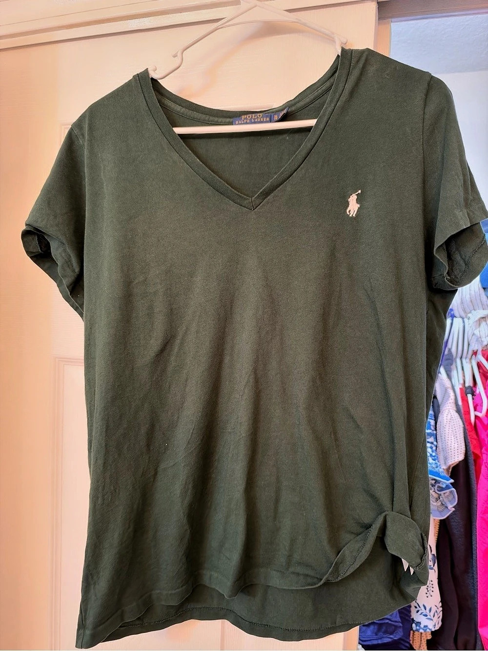 Polo Ralph Lauren V-Neck Short Sleeve Tee Green XL